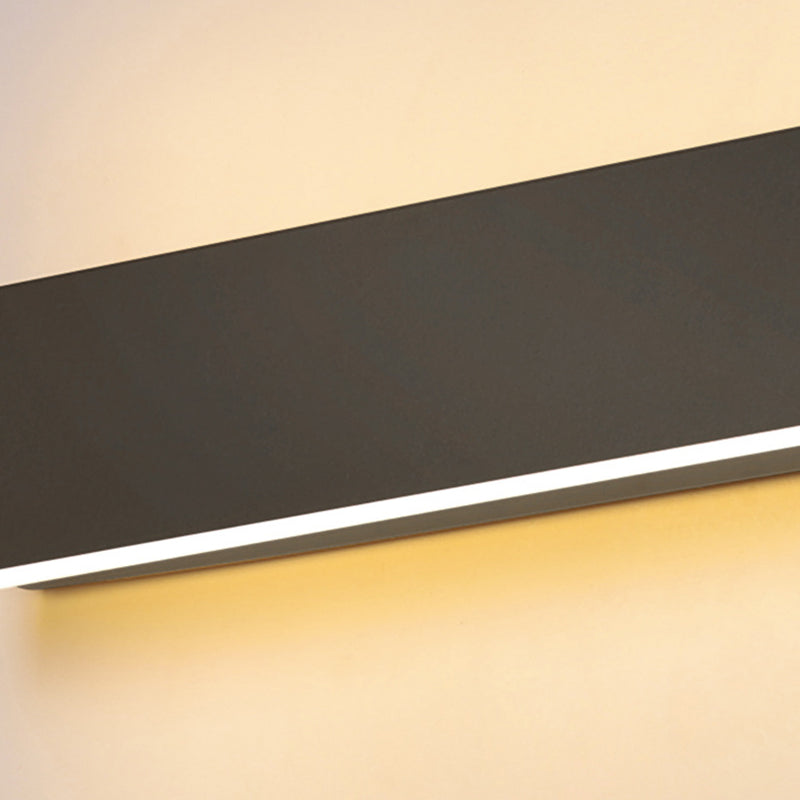 Muro di tonalità lineare Luce moderna MODER SEMPLICE 1 Fun a supporto per la parete della testa in nero