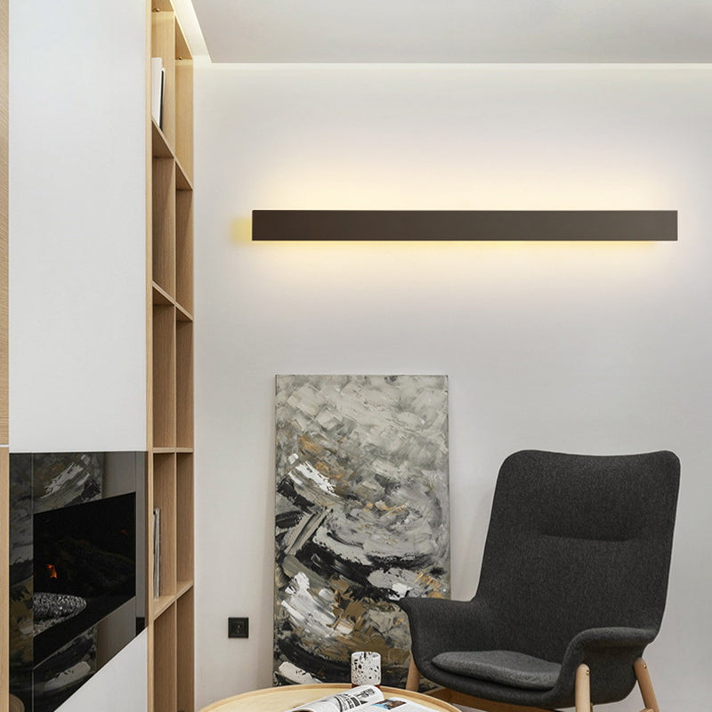 Muro di tonalità lineare Luce moderna MODER SEMPLICE 1 Fun a supporto per la parete della testa in nero