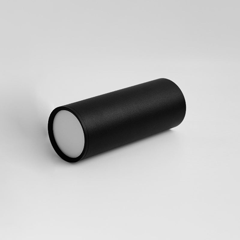 Plafonnier LED en aluminium de style concis et moderne, montage encastré cylindrique pour lieu commercial