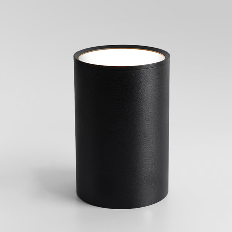 Plafonnier LED en aluminium de style concis et moderne, montage encastré cylindrique pour lieu commercial