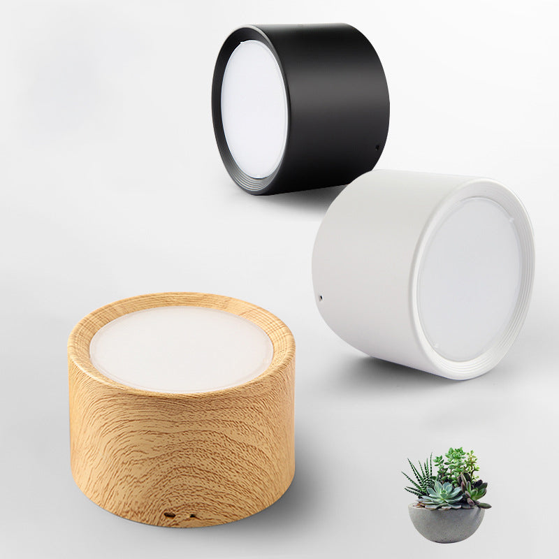 Acrylic Cylindrical LED Ceiling Light in Modern Concise Style Aluminium Flush Mount for Cloakroom