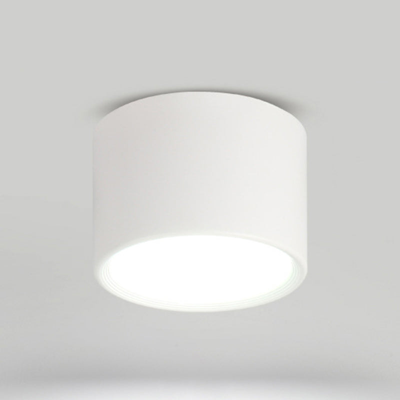 Acrylic Cylindrical LED Ceiling Light in Modern Concise Style Aluminium Flush Mount for Cloakroom