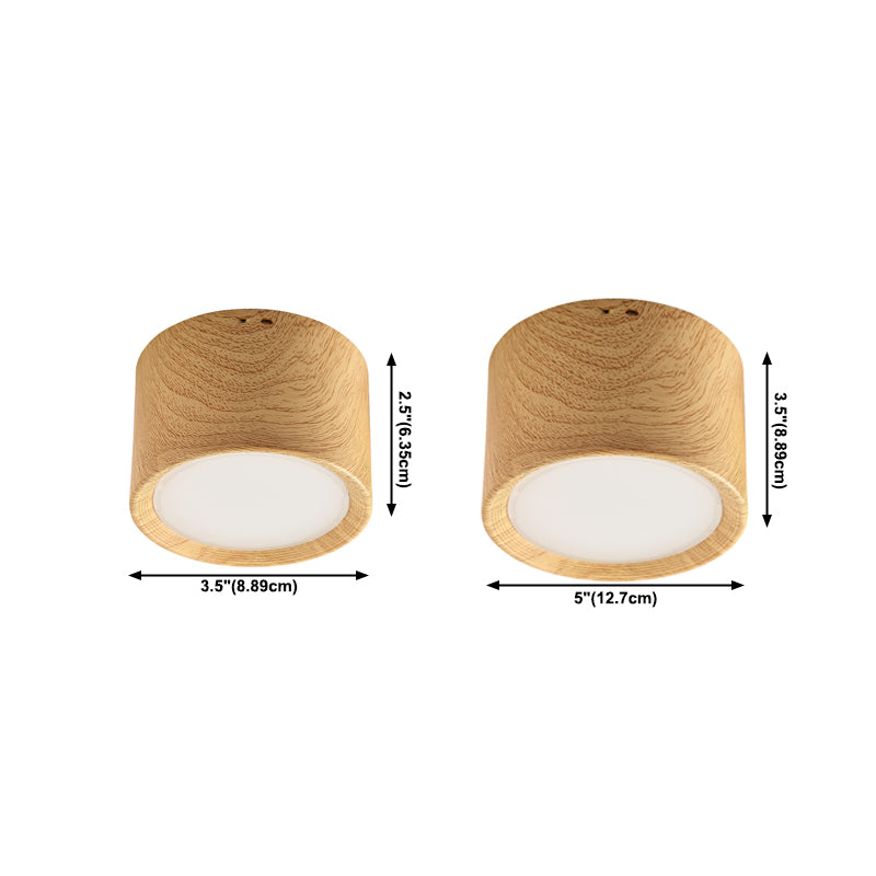 Acrylic Cylindrical LED Ceiling Light in Modern Concise Style Aluminium Flush Mount for Cloakroom