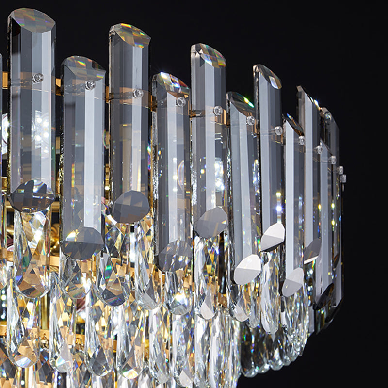 Modern Kitchen Pendant Lights Geometric Island Lighting Fixtures with Crystal Shade