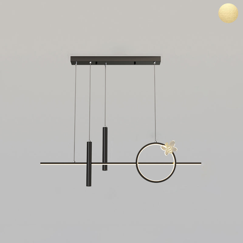 Lampadari a LED moderni Luci a sospensione a sospensione geometriche lampadario in metallo