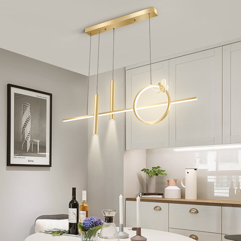 Lampadari a LED moderni Luci a sospensione a sospensione geometriche lampadario in metallo