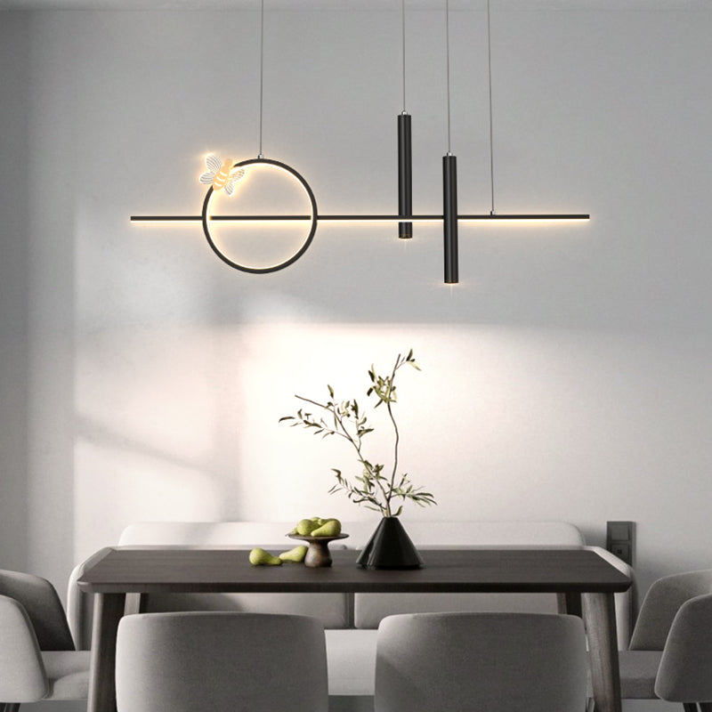 Lampadari a LED moderni Luci a sospensione a sospensione geometriche lampadario in metallo