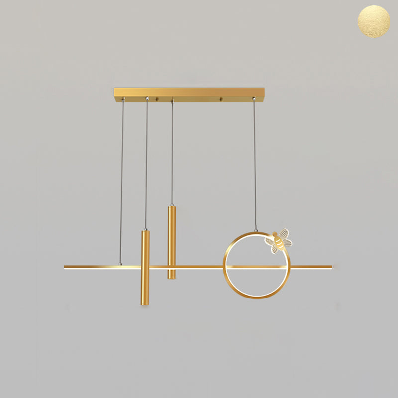 Lampadari a LED moderni Luci a sospensione a sospensione geometriche lampadario in metallo