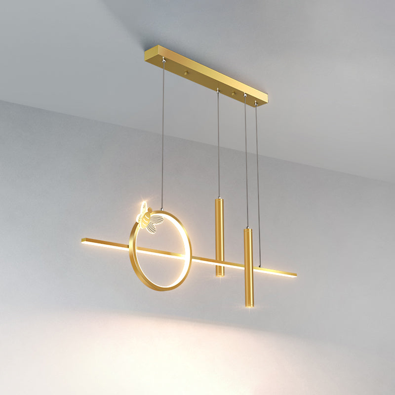 Lampadari a LED moderni Luci a sospensione a sospensione geometriche lampadario in metallo