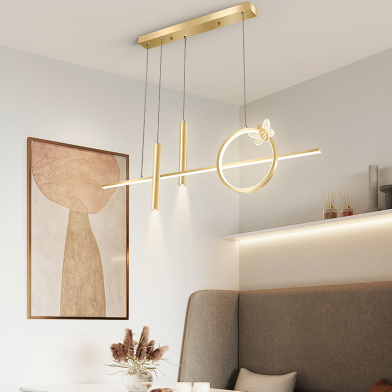 Lampadari a LED moderni Luci a sospensione a sospensione geometriche lampadario in metallo