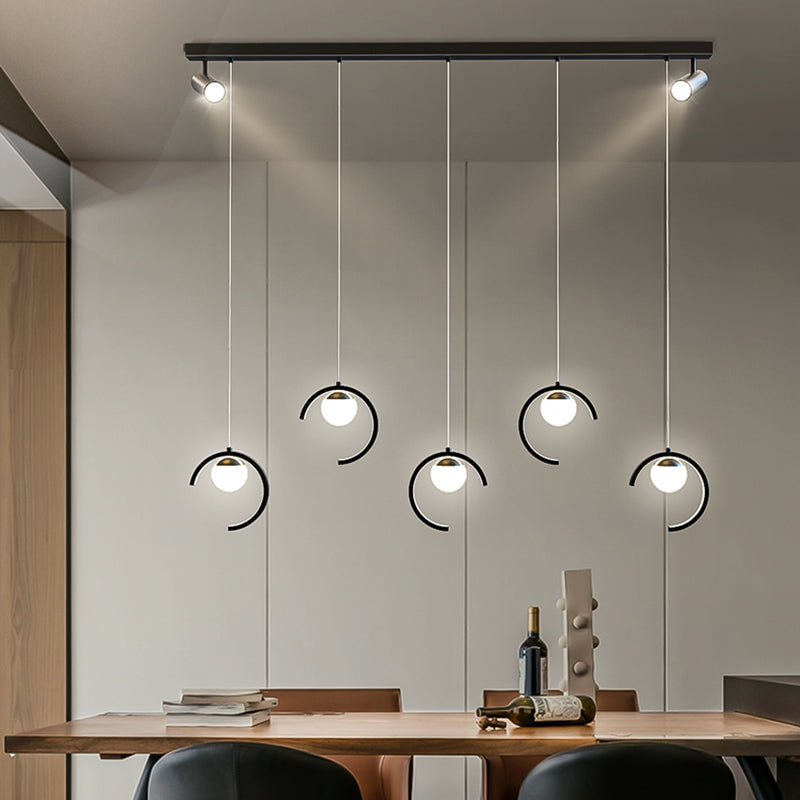 Modern Kitchen Island Lighting Geometric island chandelier lights Metal Chandelier