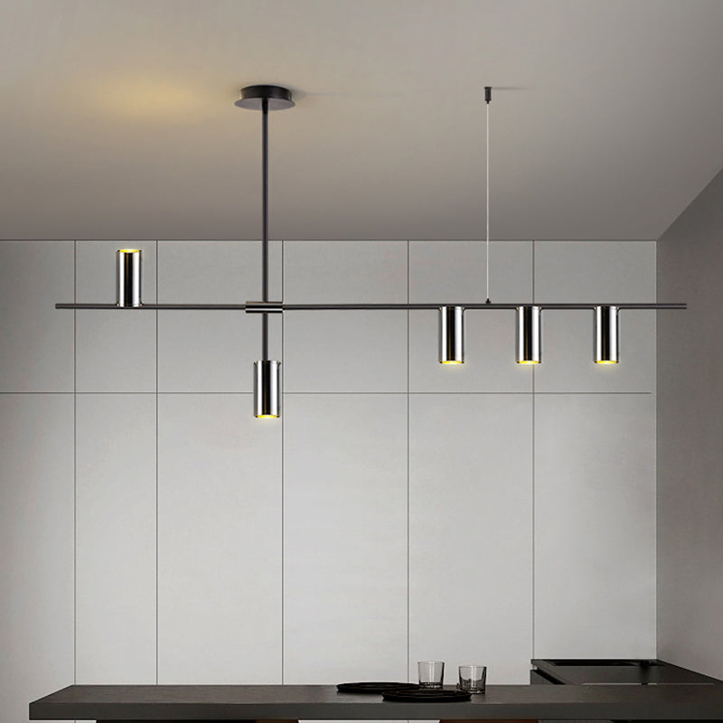 Luci di illuminazione dell'isola tubo contemporanea Mutil Lights Fishting lampadario