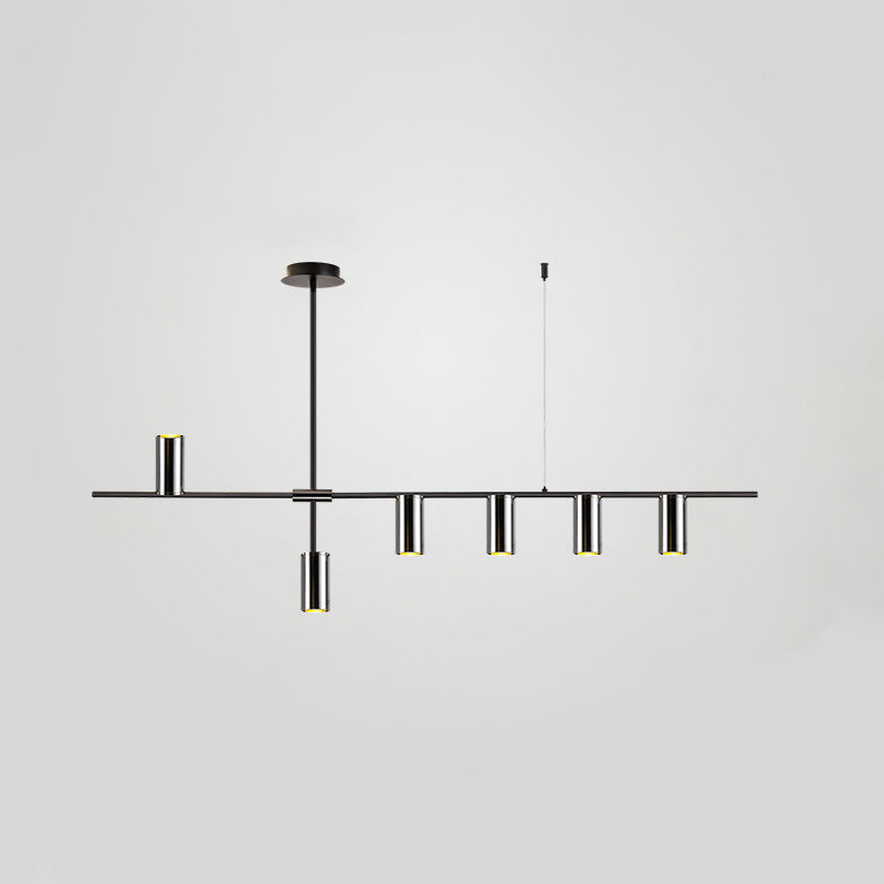 Luci di illuminazione dell'isola tubo contemporanea Mutil Lights Fishting lampadario