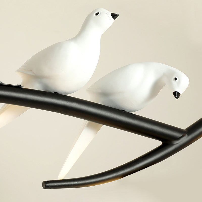 Glass Globe Island Light in Modern Luxury Style Lacquered Iron Pendant Light for Dining Room