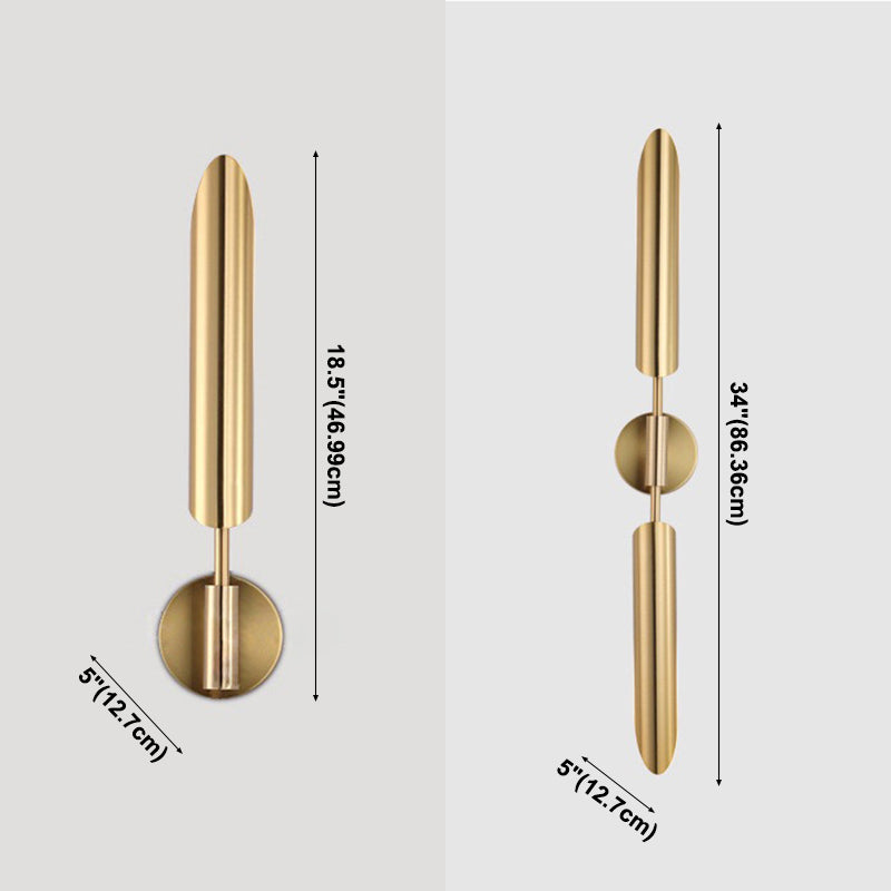 Lampada da parete geometrica di ferro elettroplate moderno a parete di lusso per spazi interni