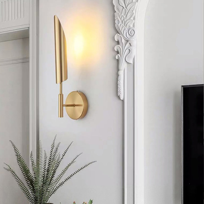 Lampada da parete geometrica di ferro elettroplate moderno a parete di lusso per spazi interni