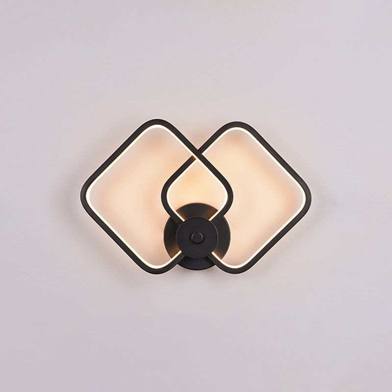 1 Light Unique Shade Murce Murce Modern Simple Style Wall Lighting en noir pour la chambre