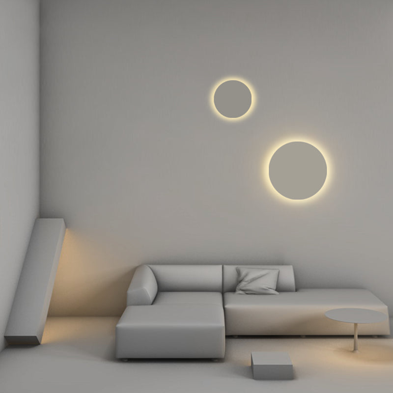 1-licht ronde schaduw Wand SCONCE Moderne eenvoudige stijl Wandverlichting in het wit