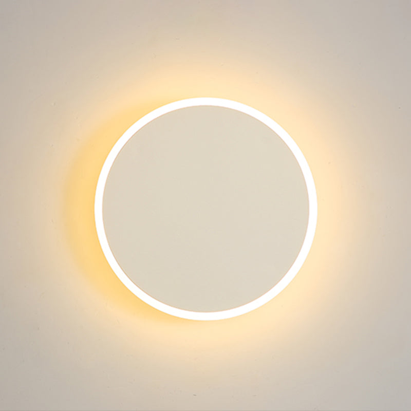 1-licht ronde schaduw Wand SCONCE Moderne eenvoudige stijl Wandverlichting in het wit