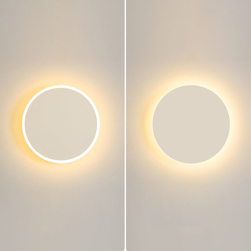 1-licht ronde schaduw Wand SCONCE Moderne eenvoudige stijl Wandverlichting in het wit