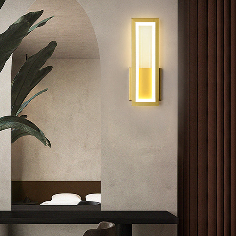 Éclairage de mur en métal simple à la nuance carrée 1-LIGHT