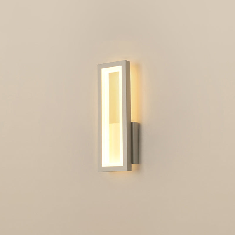 Éclairage de mur en métal simple à la nuance carrée 1-LIGHT