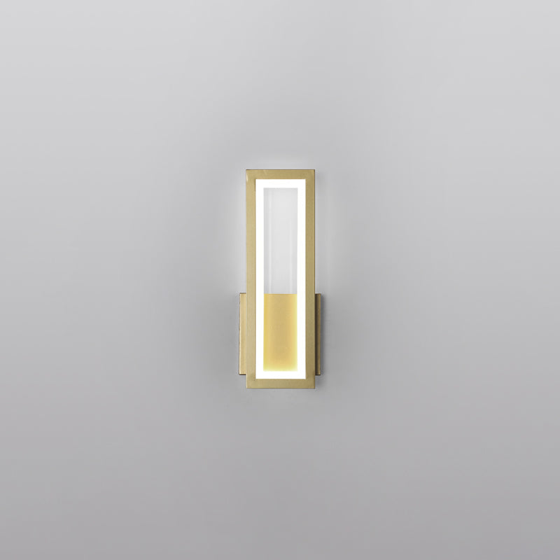 Éclairage de mur en métal simple à la nuance carrée 1-LIGHT
