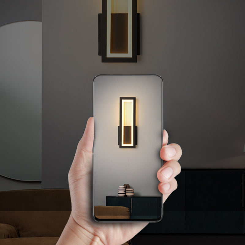 Éclairage de mur en métal simple à la nuance carrée 1-LIGHT