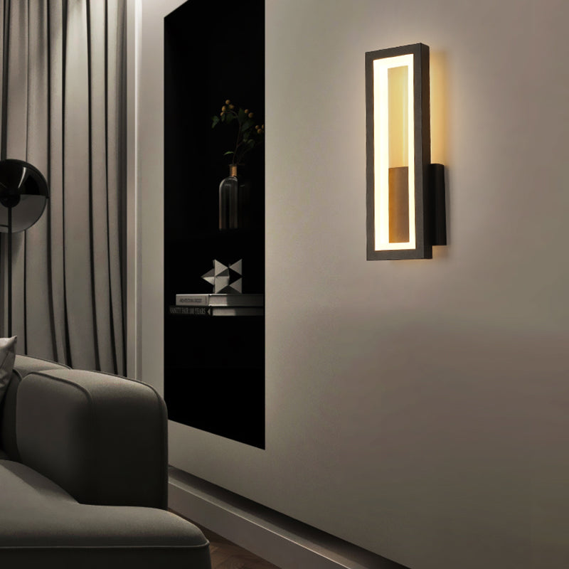 Éclairage de mur en métal simple à la nuance carrée 1-LIGHT