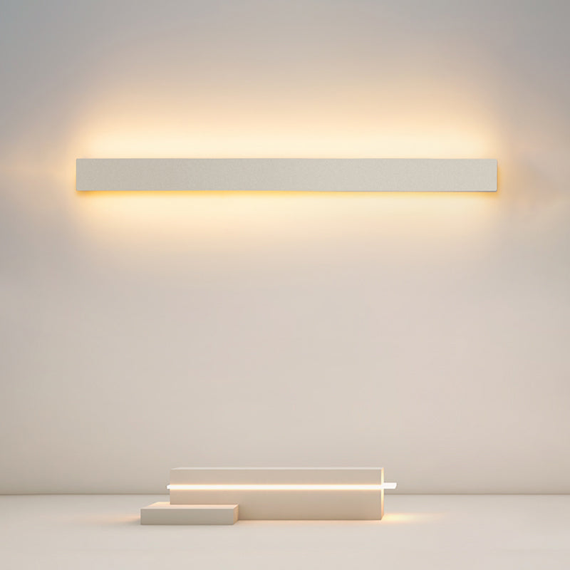 Modern Simple Simple Stile Linear Wall Sconce Metal 1 Sconces Light in White Finish
