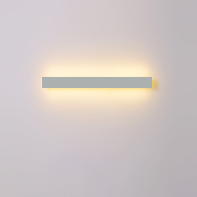 Modern Simple Simple Stile Linear Wall Sconce Metal 1 Sconces Light in White Finish