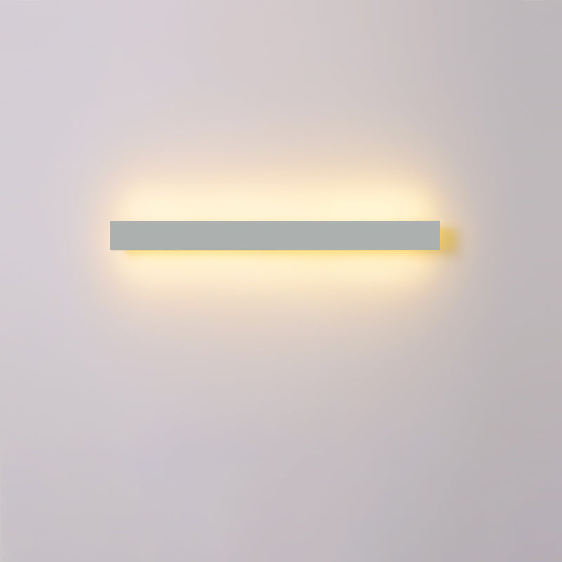 Modern Simple Simple Stile Linear Wall Sconce Metal 1 Sconces Light in White Finish