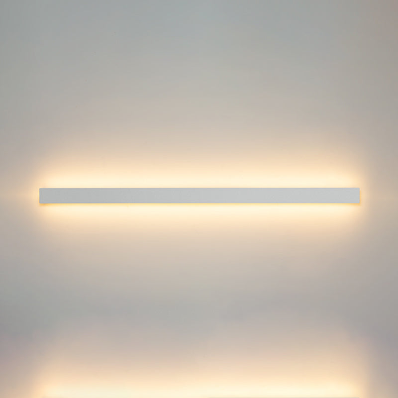 Modern Simple Simple Stile Linear Wall Sconce Metal 1 Sconces Light in White Finish