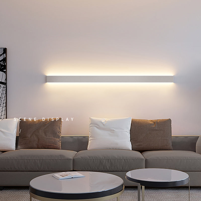 Modern Simple Simple Stile Linear Wall Sconce Metal 1 Sconces Light in White Finish