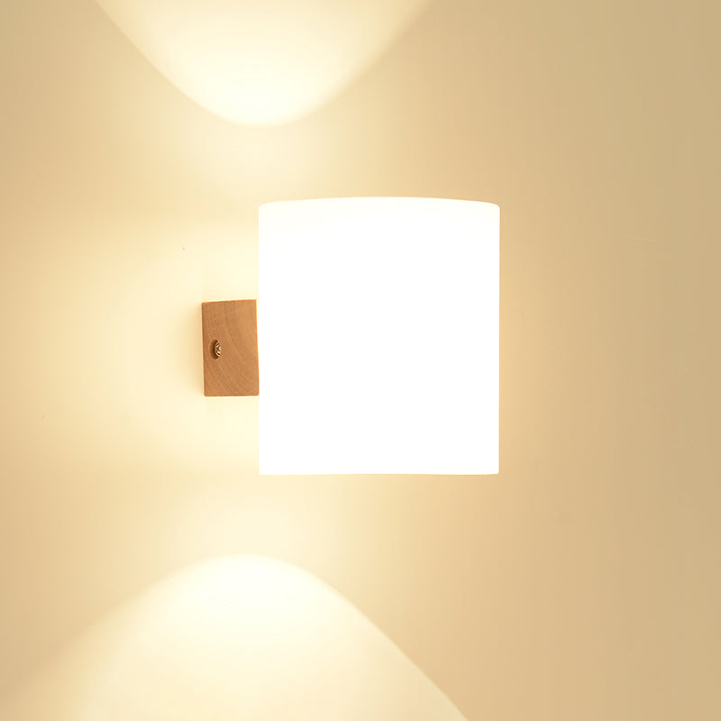 Lampada da parete moderna per parete geometrica 1 muro di vetro 1 luci di applique a parete leggera in bianco