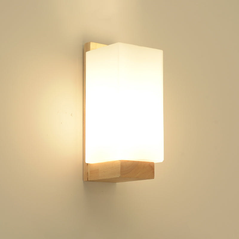 Lampada da parete moderna per parete geometrica 1 muro di vetro 1 luci di applique a parete leggera in bianco