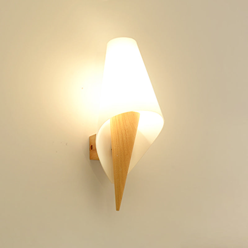 Lampada da parete moderna per parete geometrica 1 muro di vetro 1 luci di applique a parete leggera in bianco