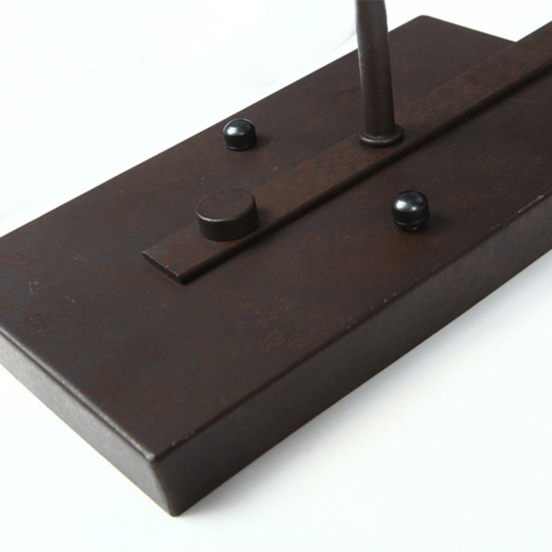 Industrial Retro Single Wall Sconce Wrought Iron Wall Lamp with Clear Glass Shade