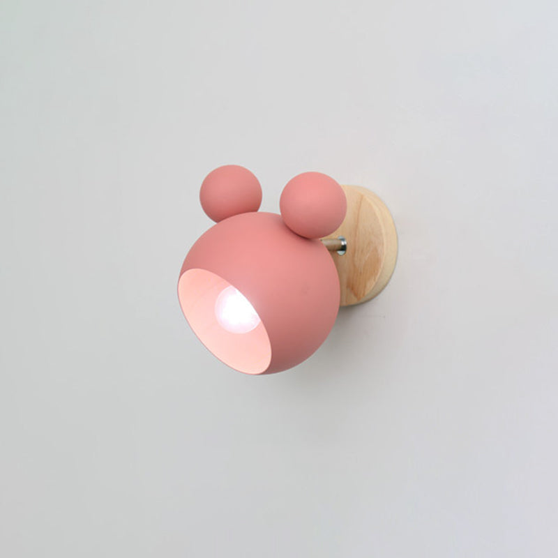 Round Wall Sconce Lighting Contemporary Metal 1 Head Wall Mounted Light Fixture