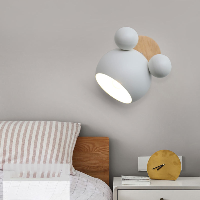 Round Wall Sconce Lighting Contemporary Metal 1 Head Wall Mounted Light Fixture