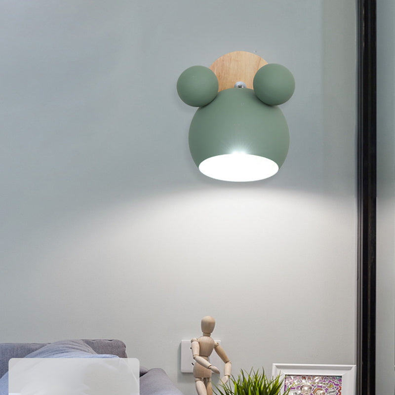 Round Wall Sconce Lighting Contemporary Metal 1 Head Wall Mounted Light Fixture