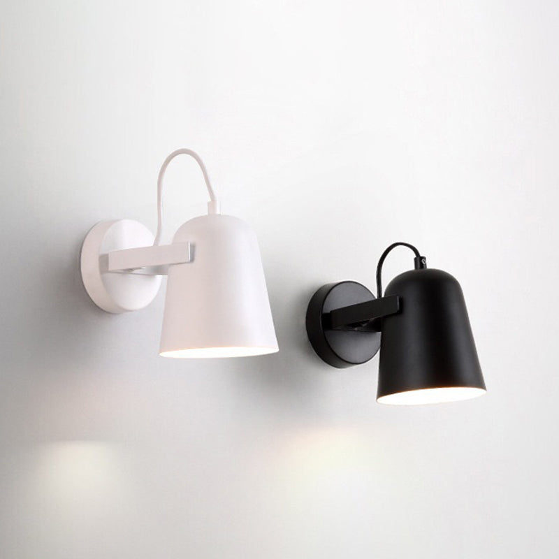 Illuminazione con applione da parete a campana contemporanea metallo 1 lampada montata a parete per la testa
