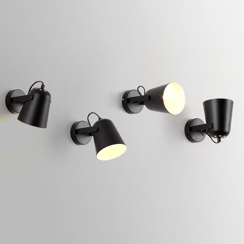 Illuminazione con applione da parete a campana contemporanea metallo 1 lampada montata a parete per la testa