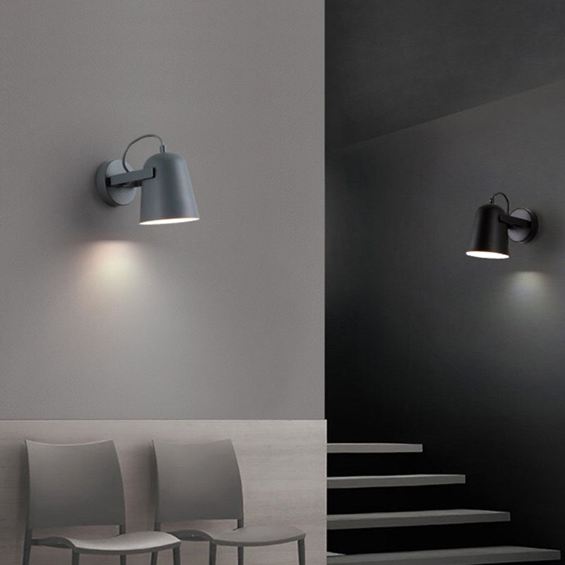 Illuminazione con applione da parete a campana contemporanea metallo 1 lampada montata a parete per la testa