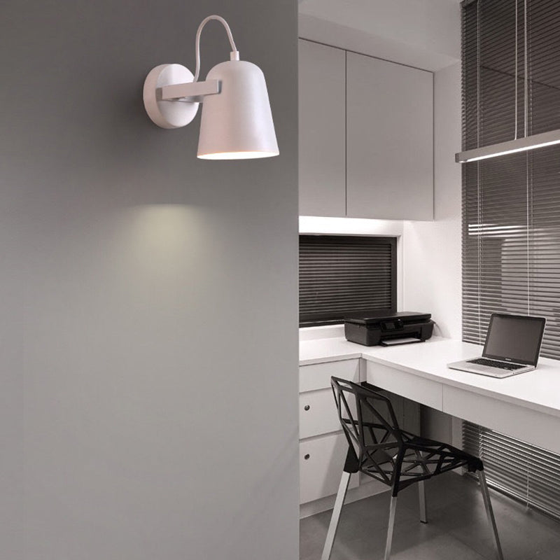Illuminazione con applione da parete a campana contemporanea metallo 1 lampada montata a parete per la testa