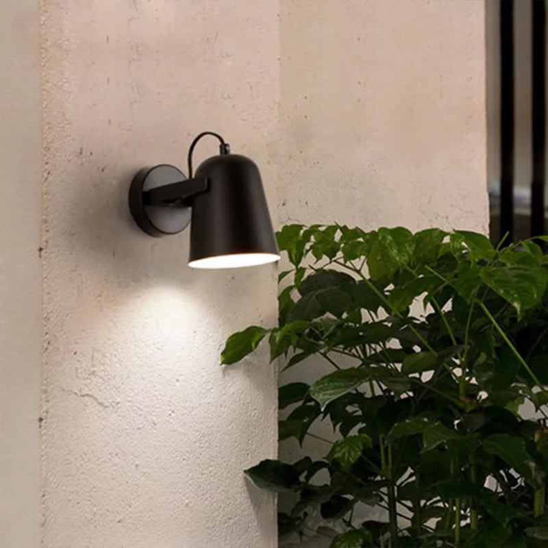 Illuminazione con applione da parete a campana contemporanea metallo 1 lampada montata a parete per la testa