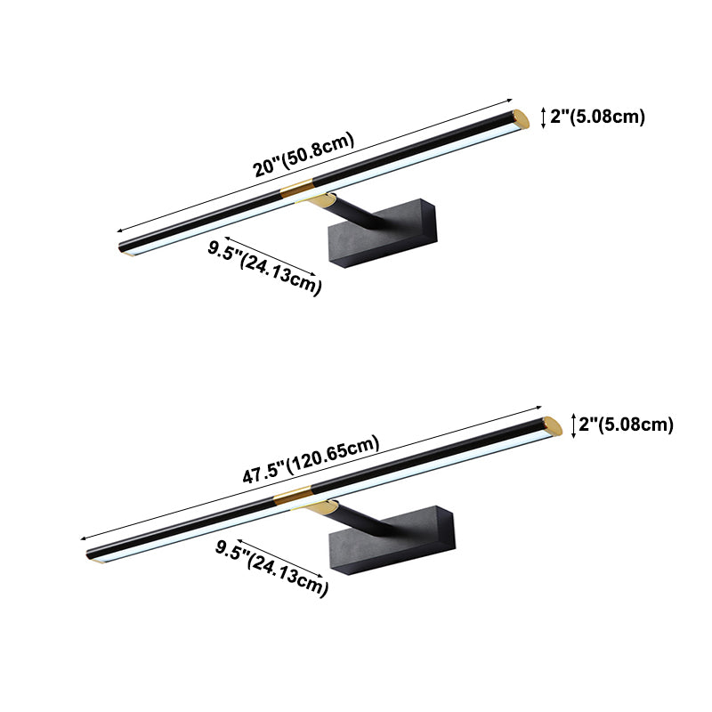 Linear Aluminium Vanity Wall Light Fixtures Modern Style 1-Light Wall Light Sconce