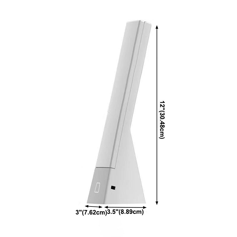 USB Table Lamp with Touch Control, Task Plastic Folding Table Light for Bedroom