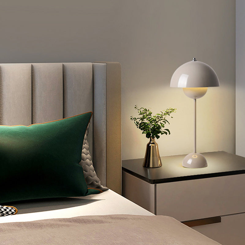 Macaroon Dome Shade Table Lamp, Simple Metal Table Light with An On/Off Switch