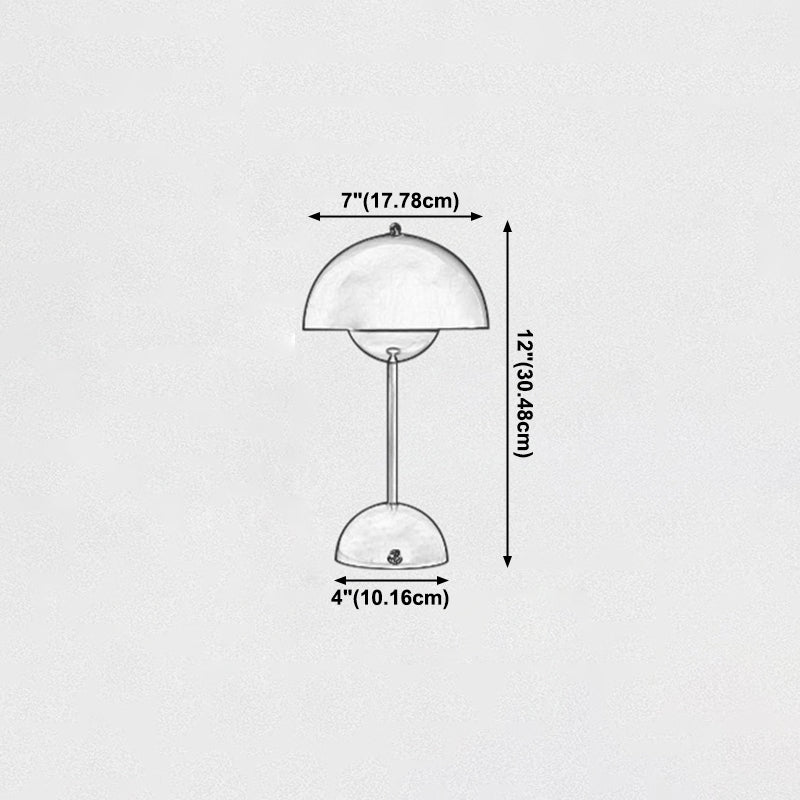 Macaroon Dome Shade Table Lamp, Simple Metal Table Light with An On/Off Switch